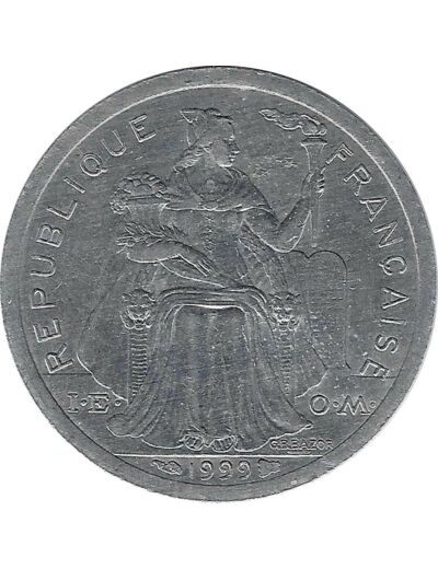 POLYNESIE FRANÇAISE 1 FRANC 1999 SUP