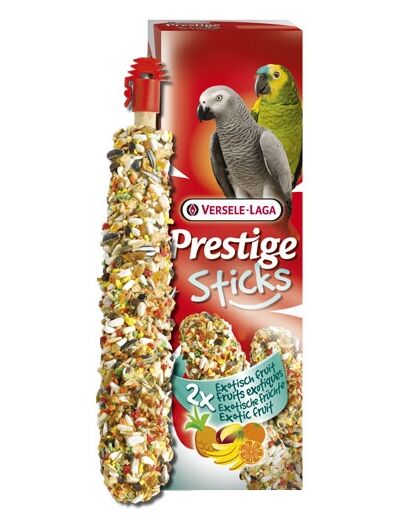 Sticks pour perroquets goût fruits exotiques x2