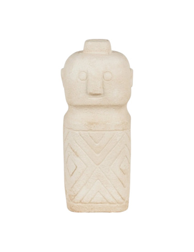 Statuette ciment beige