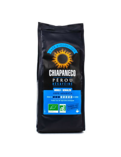 Café Moulu du Pérou Décaféiné Intensité 3/8 Bio 250g