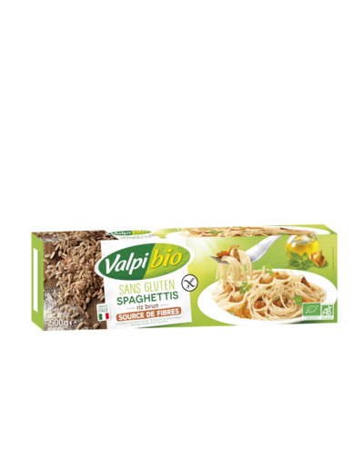 Spaghettis de riz brun SANS GLUTEN-500g-Valpi bio