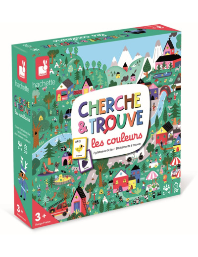 Janod - Cherche et Trouve Les Couleurs - Jeu de Société Enfant - Jeu Pédagogique - Jeu pour la Famille - Dès 3 ans, J02439