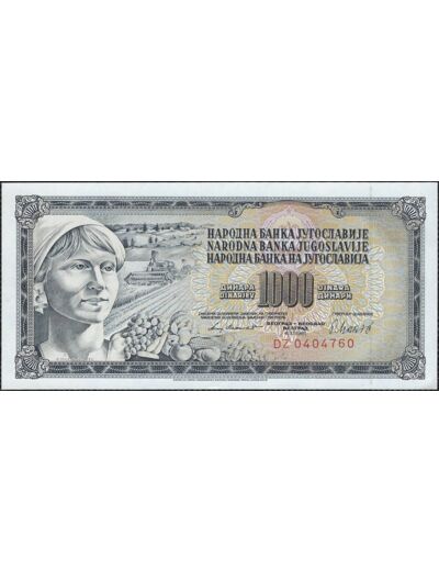 YOUGOSLAVIE 1000 DINARA 4-11-1981 SERIE DZ NEUF (W92d)