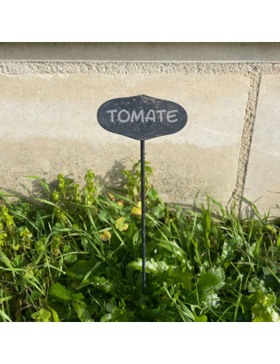 Ecriteau jardinière ovale 10x6x40cm