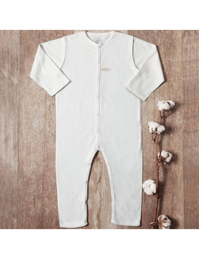 Pyjama Sans Pied Maille Ajourée En Coton Bio