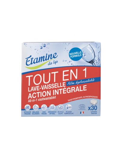 30 Tablettes Lave vaisselle tout en un