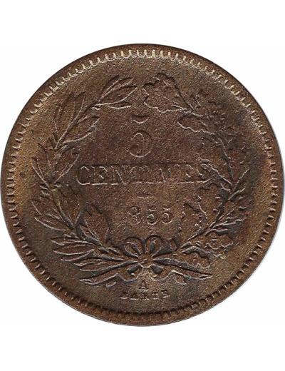 LUXEMBOURG 5 CENTIMES 1855 A TB+