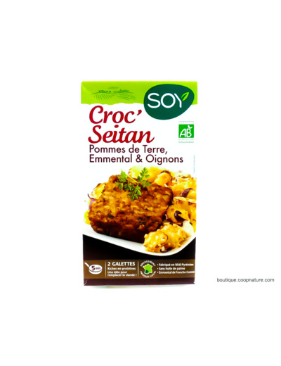 Croc' Seitan Pommes de Terre Emmental Oignons Bio 2x100g