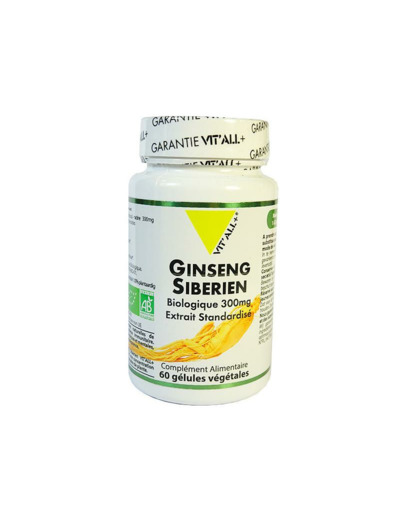 Ginseng Sibérien 300mg-60 gélules-Vit'all+