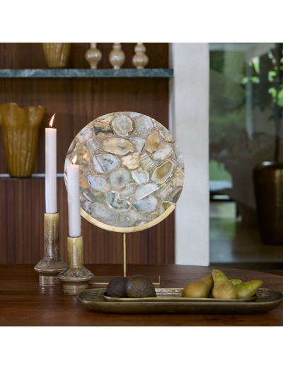 Plateau décoratif BOIRA bronze antique 39x14x4cm