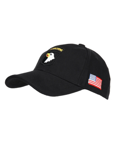 Casquette 101st Airborne baseball noire brodée - coton