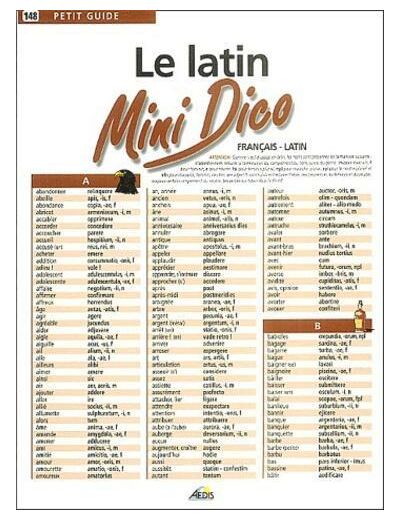 Le latin - Mini Dico français-latin