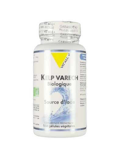 Kelp Varech Biologique Source D'Iode 150 gélules Végétales