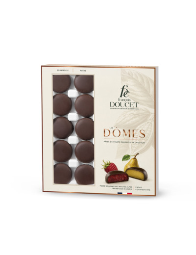 Dômes Chocofruités - Pâtes de fruits Framboise & Poire