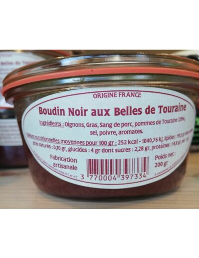 Boudin noir aux belles de Touraine