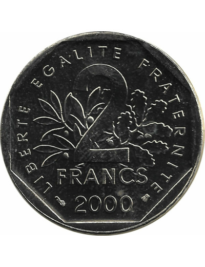 FRANCE 2 FRANCS ROTY 2000 BU