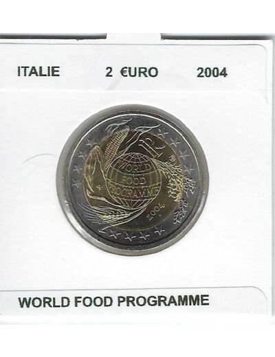 ITALIE 2004 2 EURO COMMEMORATIVE WORLD FOOD PROGRAMME SUP