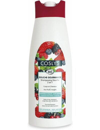 SHAMPOOING DOUCHE 2EN1 FRUITS RGES 750ML Coslys - Douche gourmande