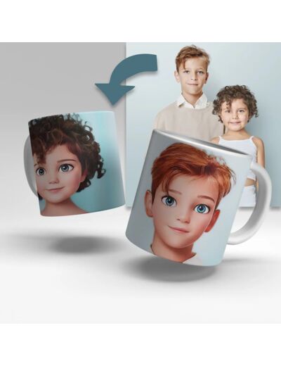 Mug personnalisé avec avatar d'après photo