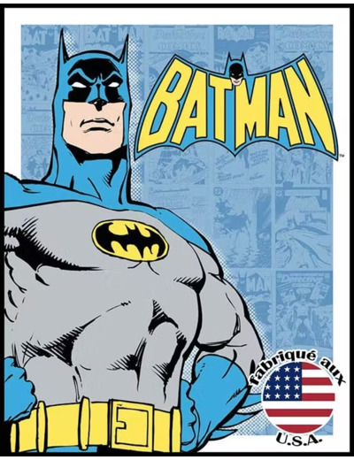 Plaque métal Super Hero - Batman - 31.5 x 40 cm - Décoration US.