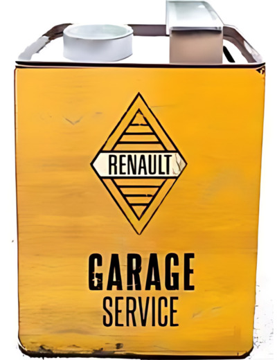 Tirelire Métal Bidon d'huile RENAULT Garage Service - 15 x 7 x 12 cm - BH15160