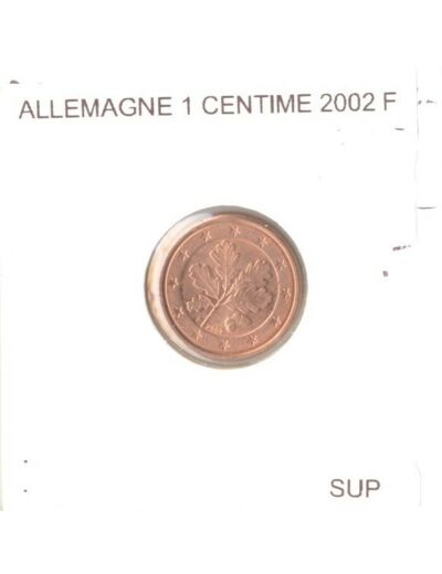 Allemagne 2002 F 1 CENTIME SUP