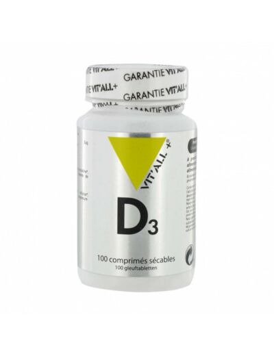 Vitamine D3-800UI-100 comprimés-Vit'all+