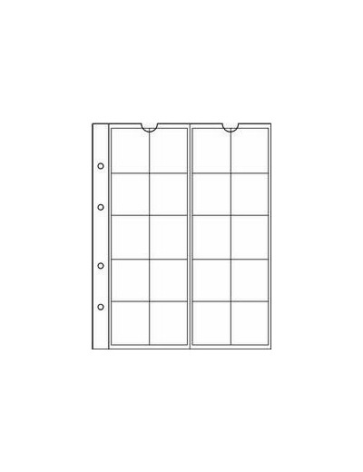 Feuilles Numismatiques NUMIS 20 compartiments maxi 34 mm 338571