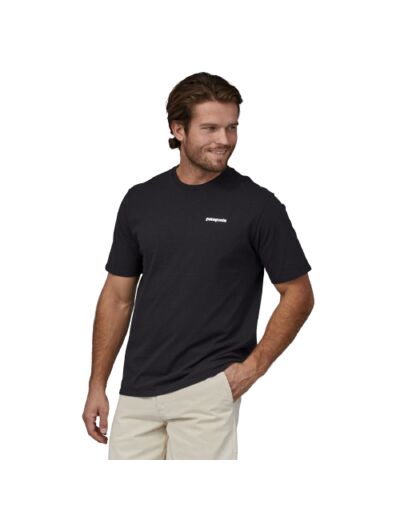 Tee Shirt PATAGONIA P-6 Logo Black