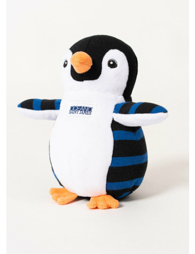Doudou manchot Océanoà rayures iconiques