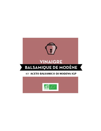 Vinaigre Balsamique de Modène - Jean Bouteille - Bio