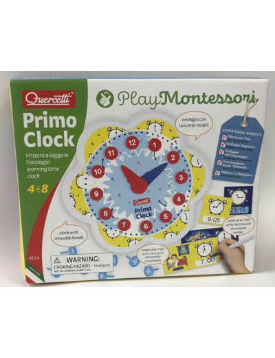 APPRENDRE L'HEURE MONTESSORI PREMIERE HORLOGE  DE CHEZ QUERCETTI