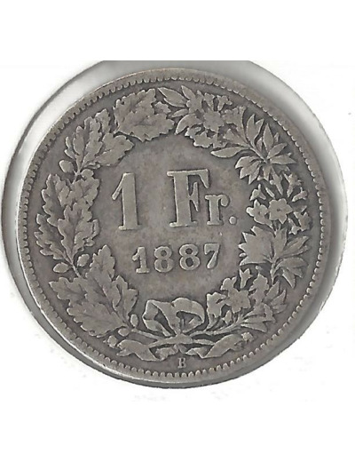 SUISSE 1 FRANC 1887 B TB+