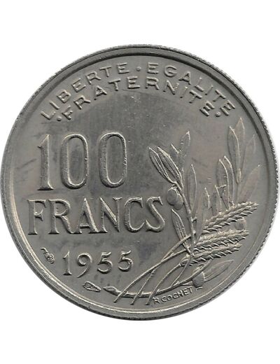 FRANCE 100 FRANCS COCHET 1955 TTB+