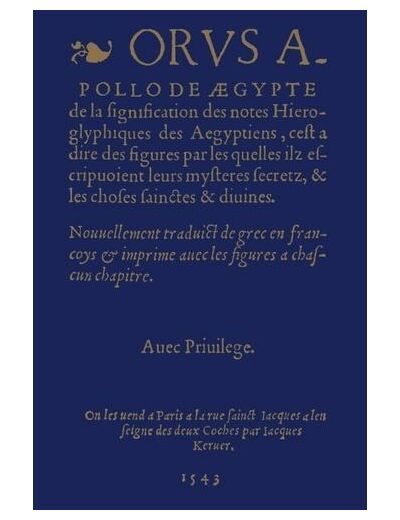 De la signification des notes hiéroglyphiques des Egyptiens