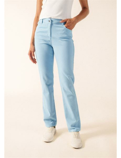 Pantalon droit Patricia été Taille élastiquée en coton stretch
