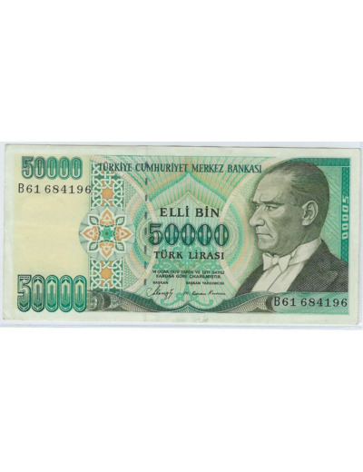 TURQUIE 50000 LIRA 1970 (1989) SERIE B61 SUP
