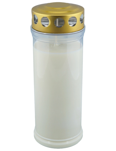 Bougie Funéraire 160 Heures Blanche - 215x75mm