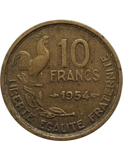 FRANCE 10 FRANCS GUIRAUD 1954 TB+