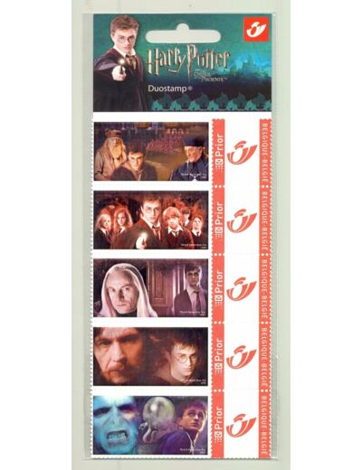 BELGIQUE 5 timbres personnalisés 2008 Harry Potter DUMBLEDORE DUOSTAMP