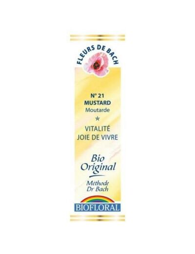 Fleur de Bach Mustard, Moutarde en compte-gouttes 20 ml