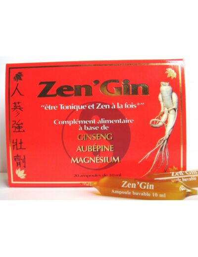 Zen'Gin-Vitalité et détente-20ampoules-Nutrition concept