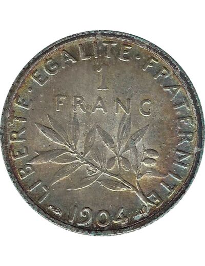 FRANCE 1 FRANC SEMEUSE 1904 TTB+