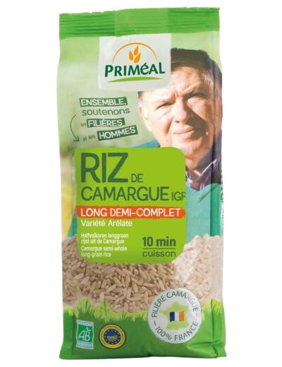 Riz long demi complet Camargue Bio-500g-Priméal
