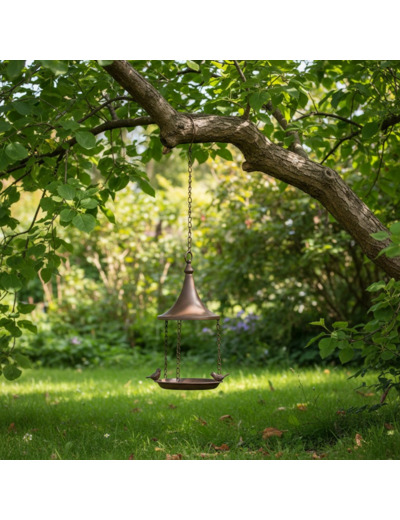 Mangeoire oiseaux suspendue 20x16x66cm