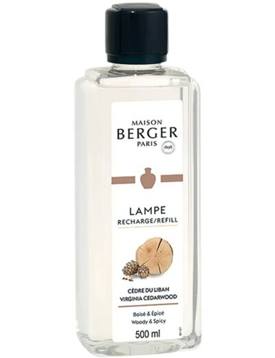 Parfum CEDRE DU LIBAN - 500 ml - Recharge de parfum pour Lampe Berger