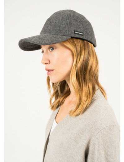 Casquette classique en drap de laine