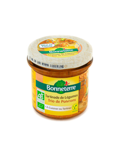 Tartinade de légumes Trio De Poivrons Bio 135 g