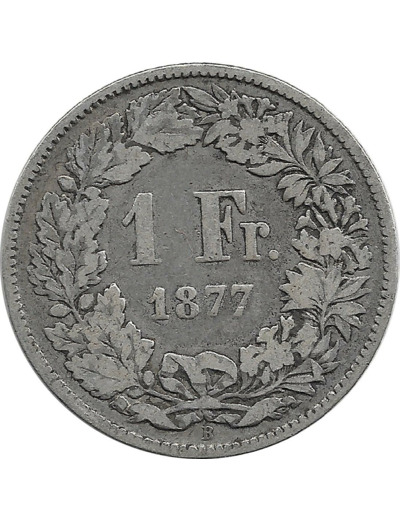 SUISSE 1 FRANC 1877 B TB+