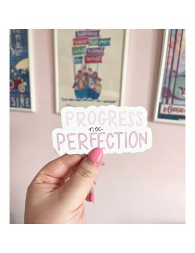Stickers Progrès pas prefection - Wish Designs